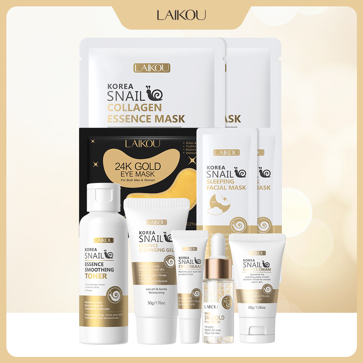 Luxury Skincare Wholesale - Zestaw do pielęgnacji twarzy LAIKOU Snail