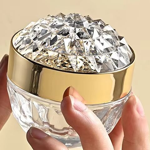 Luxury Skincare Bottles - 1 szt. Luksusowy diamentowy słoiczek na