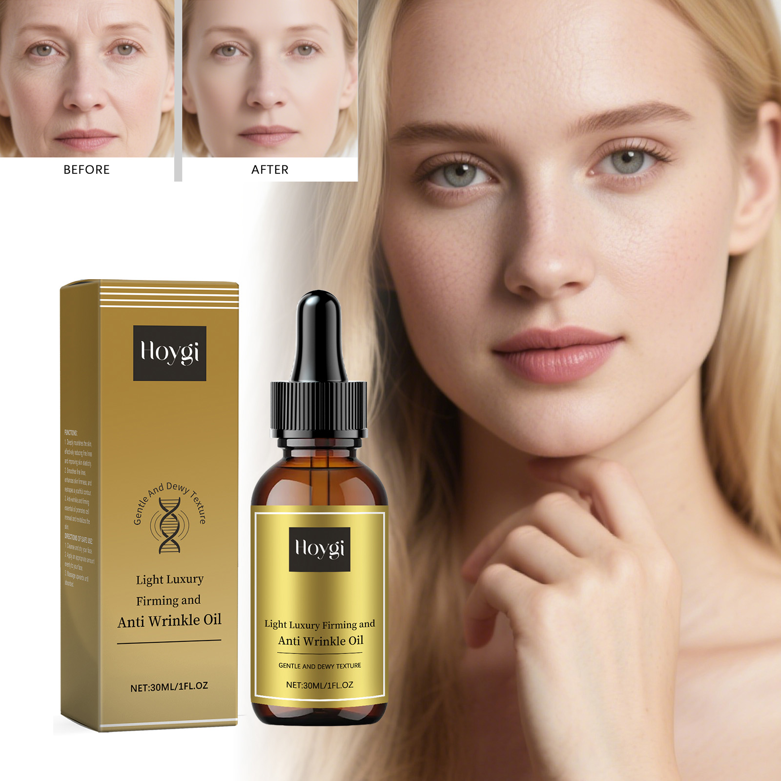Luxury Skincare China - Olejek do pielęgnacji twarzy ujędrniający, liftingujący,